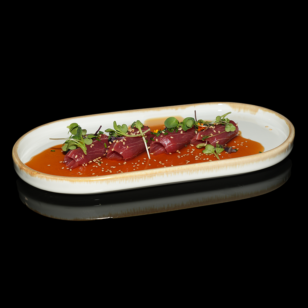 Carpaccio de atún con salsa ponzu