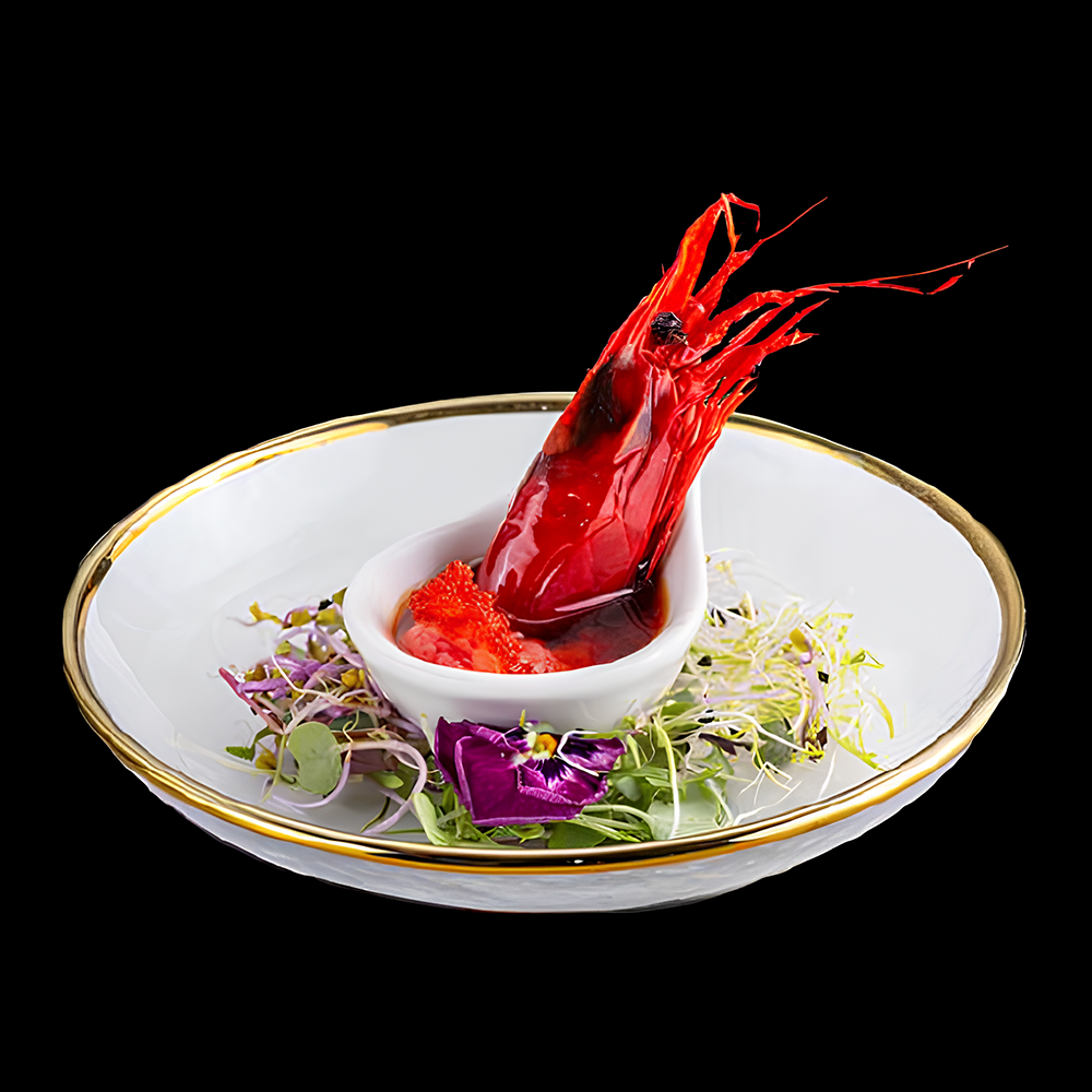 Gamba roja con salsa ponzu