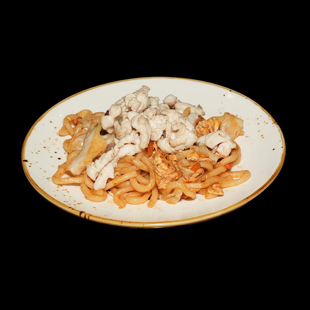 Udon con pollo
