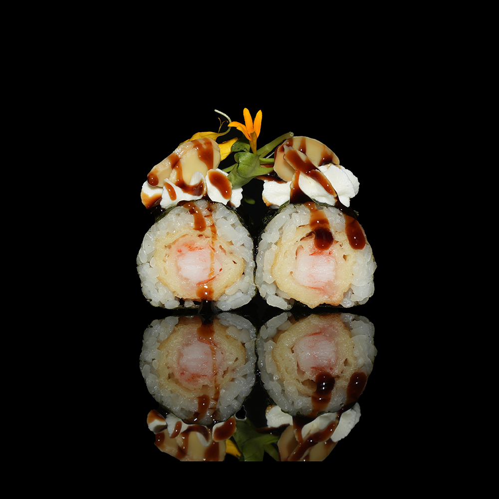 Hosomaki de langostino frito con queso crema 4u